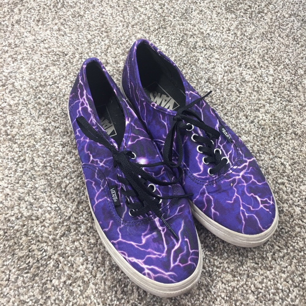 VANS Lo Pro Digi Lightning Canvas Lace Up Low Top Skate Shoes Mens 6 Womens 7.5